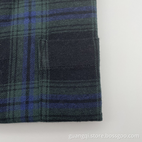 100% coton flanelle chaude chemise à manches longues